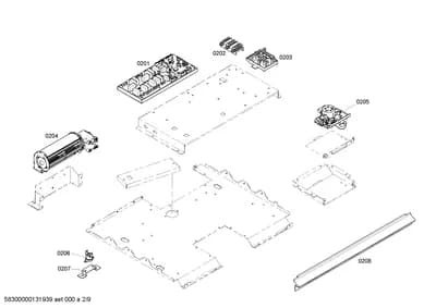 shelves trays, Fan Parts (0201-0265)