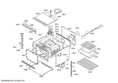 Screws, shelves trays (0401-0434)
