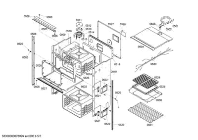 Screws, shelves trays (0501-0531)