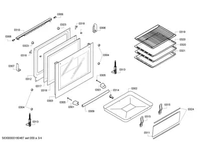 Door & Housing, Screws (0301-0308)