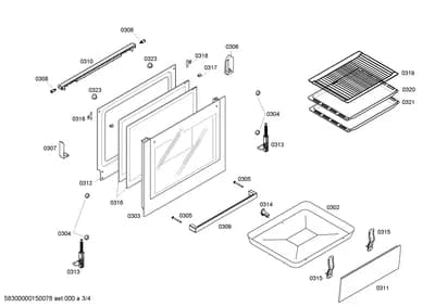 Door & Housing, Screws (0304-0308)