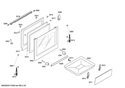 Door & Housing, Screws (0301-0308)