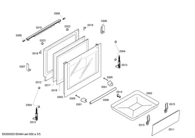 Door & Housing, Screws (0304-0308)