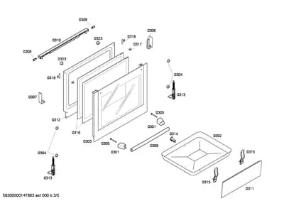 Door & Housing, Screws (0304-0308)
