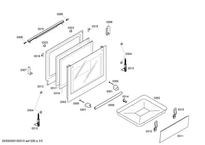Door & Housing, Screws (0304-0308)