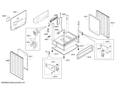Door & Housing, fan parts (0401-0455)