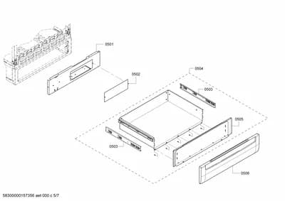 shelves trays, Door & Housing (0501-0550)