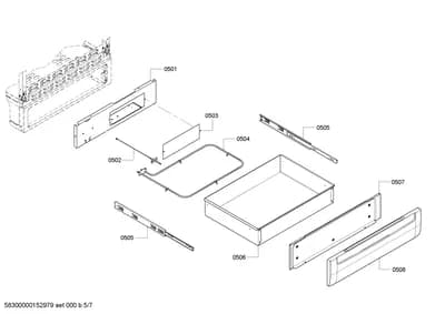 Screws, shelves trays (0501-0552)