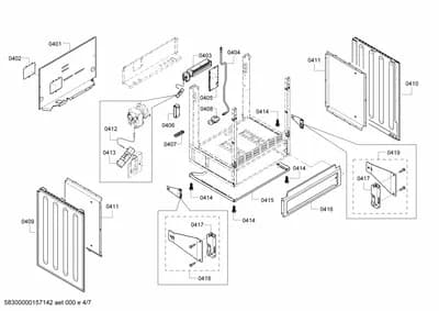 Door & Housing, Screws (0401-0458)