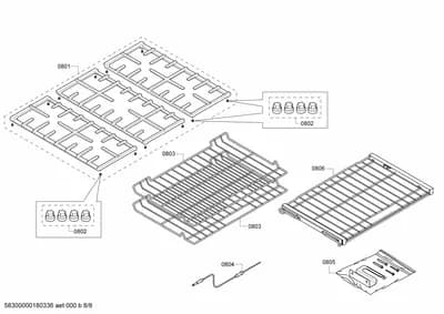 shelves trays, Door & Housing (0801-0850)
