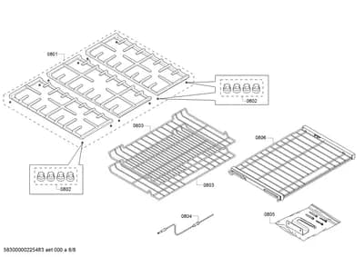 shelves trays, Door & Housing (0801-0850)