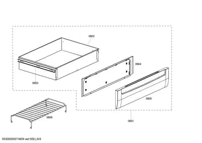 Rails, shelves trays (0601-0606)