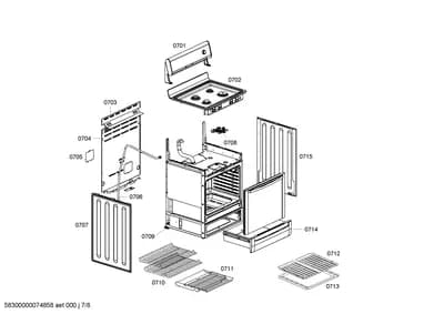 Door & Housing, shelves trays (0701-0715)