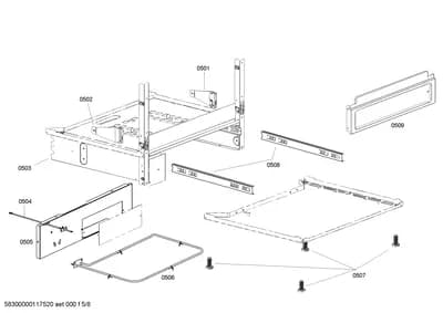 Door & Housing, shelves trays (0501-0509)