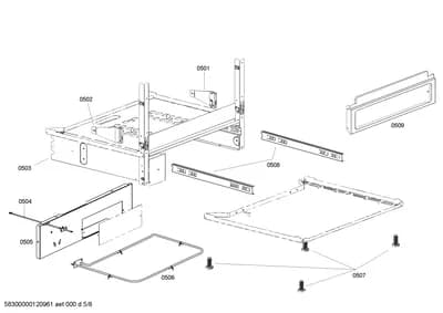 Door & Housing, shelves trays (0501-0509)