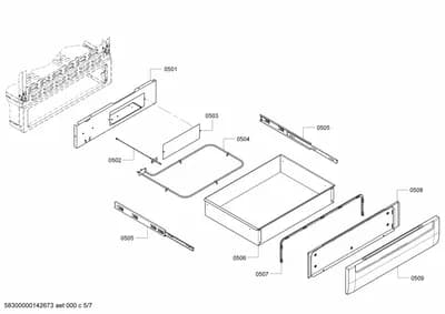 Screws, shelves trays (0501-0552)