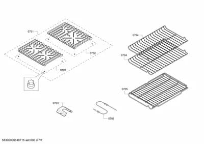 shelves trays, Door & Housing (0701-0706)