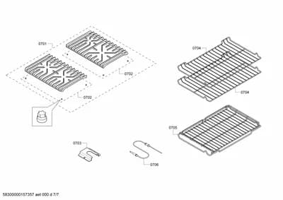shelves trays, Door & Housing (0701-0706)