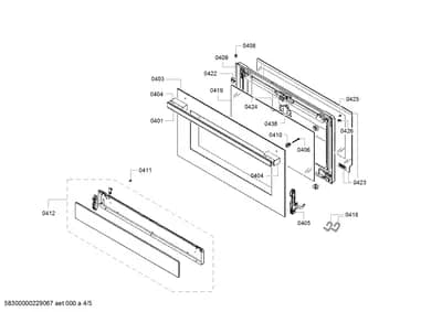 Door & Housing, Handles & Knobs (0401-0438)