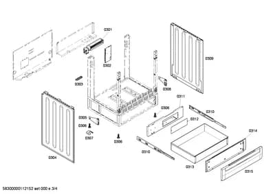 Door & Housing, fan parts (0301-0315)