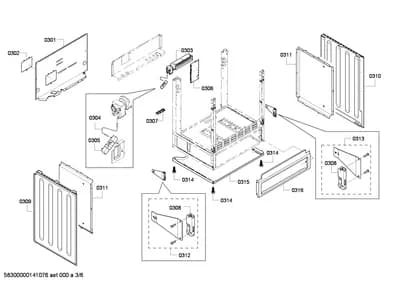 Door & Housing, fan parts (0301-0356)