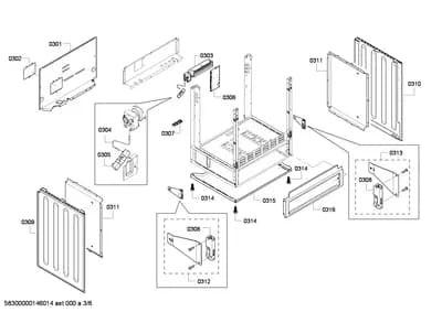 Door & Housing, fan parts (0301-0358)