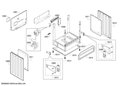 Door & Housing, fan parts (0301-0358)