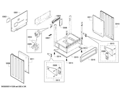 Door & Housing, fan parts (0301-0356)