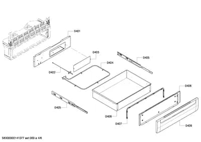 shelves trays, heatingparts (0401-0453)
