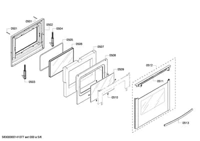 Door & Housing, Hinges (0501-0513)