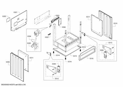 Door & Housing, fan parts (0301-0356)