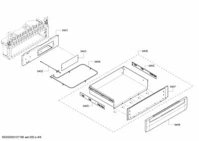 shelves trays, heatingparts (0401-0450)