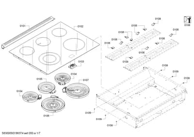 heatingparts, hobtops (0101-0199)