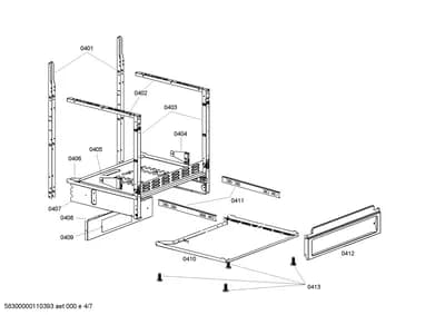 shelves trays, Door & Housing (0401-0413)