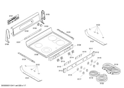 Springs, heatingparts (0101-0154)