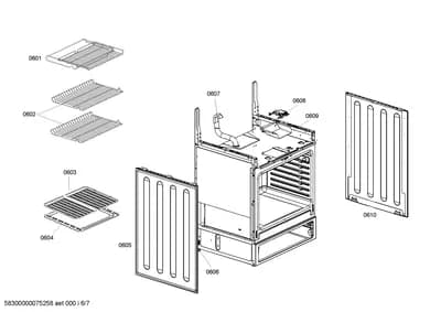 Door & Housing, shelves trays (0601-0610)