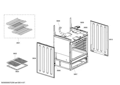 Door & Housing, shelves trays (0601-0610)