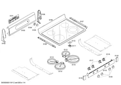 hotplates, heatingparts (0101-0155)