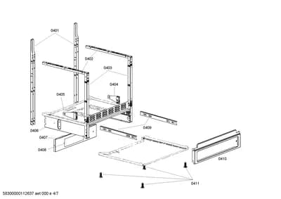 shelves trays, Door & Housing (0401-0411)