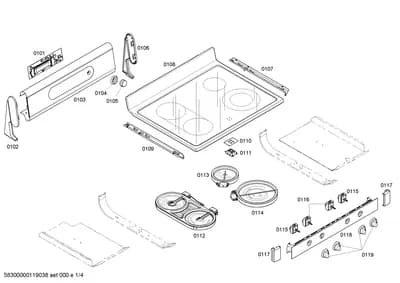 Door & Housing, hotplates (0101-0159)