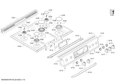 Screws, othergasparts (0101-0199)