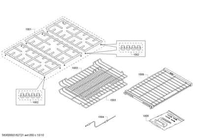 shelves trays, Door & Housing (1001-1051)