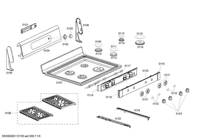 burnercaps rings, othergasparts (0101-0154)