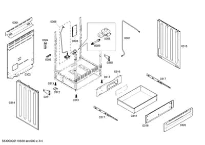 Door & Housing, shelves trays (0301-0320)