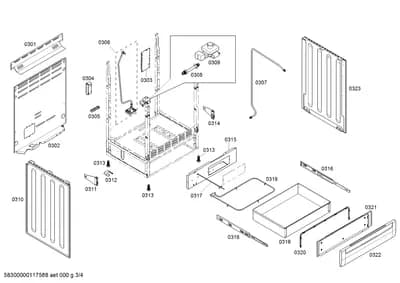 Door & Housing, shelves trays (0301-0351)