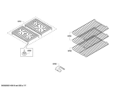 Door & Housing, shelves trays (0701-0704)