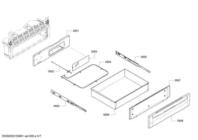 shelves trays, Door & Housing (0501-0508)
