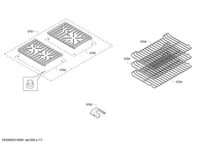 Door & Housing, shelves trays (0701-0704)