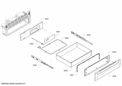 shelves trays, Door & Housing (0501-0550)