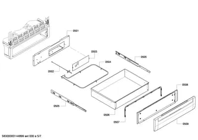 shelves trays, Door & Housing (0501-0550)